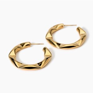 Orecchini poligonali dorati